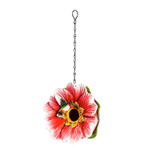 Load image into Gallery viewer, Polyresin Flower Shaped Birdhouse, Hummingbird
