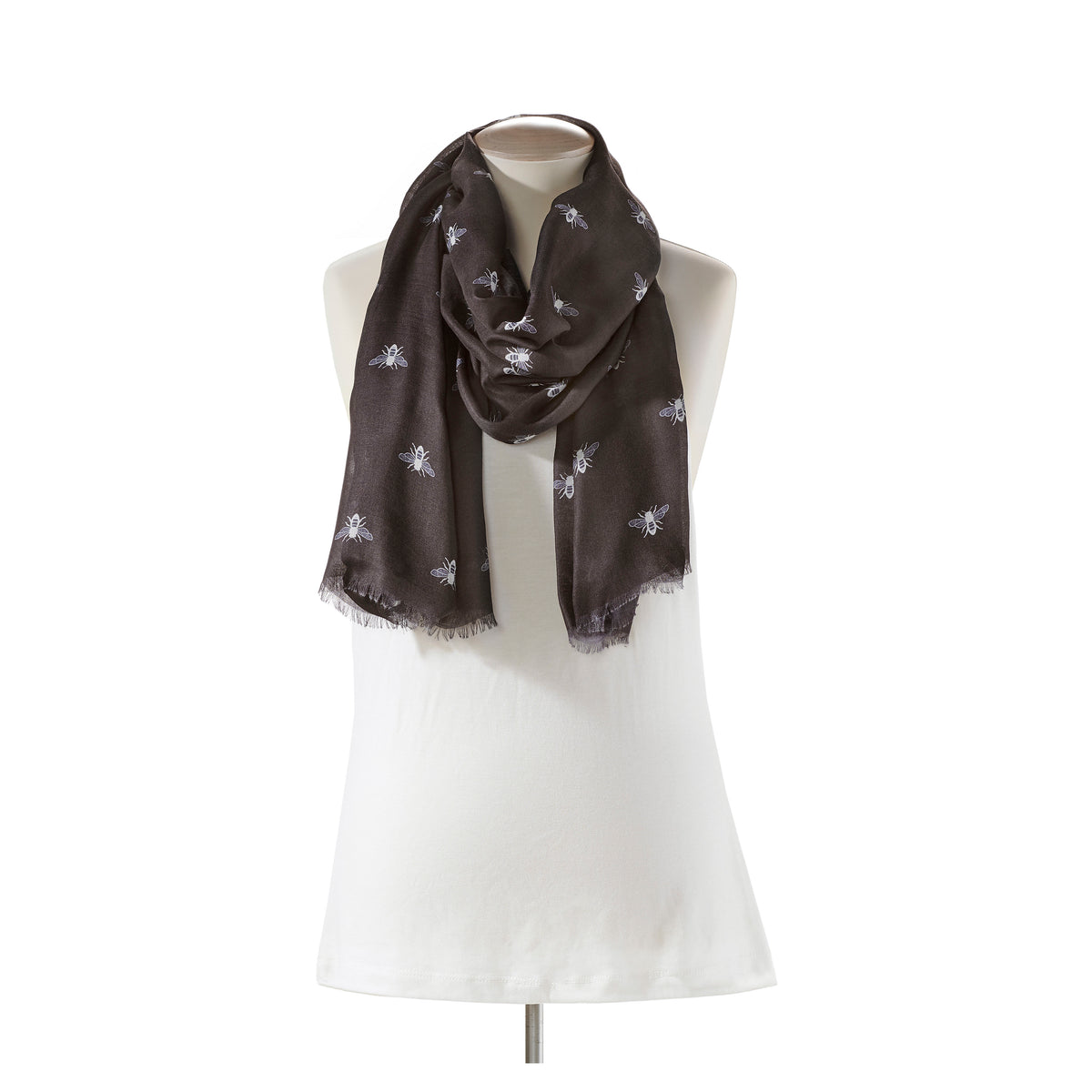 Ladies Fashion Scarf, Bee Print, 2 Designs