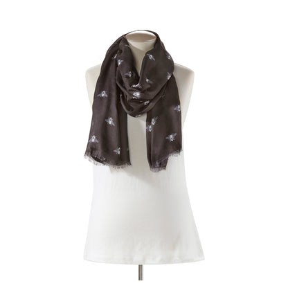 Ladies Fashion Scarf, Bee Print, 2 Designs