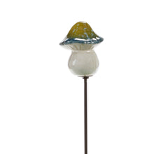 Load image into Gallery viewer, Ceramic Blue/Green Mushroom Plant Pick, 6 Styles
