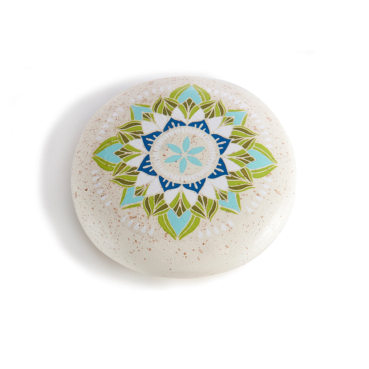Blue & Green Mandala Stone Token, 4 Styles