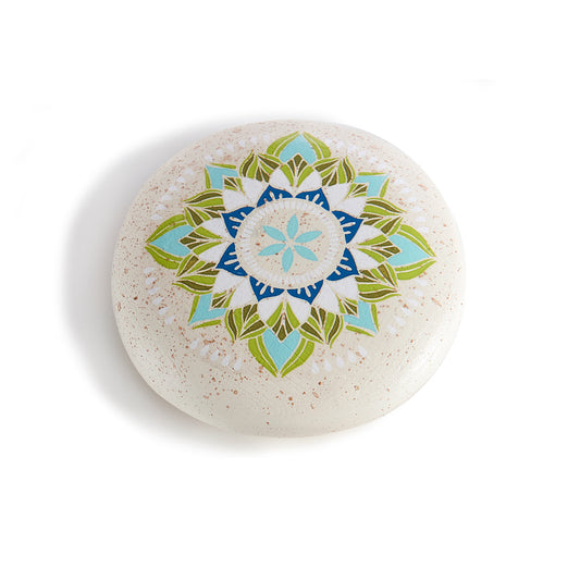 Blue & Green Mandala Stone Token, 4 Styles