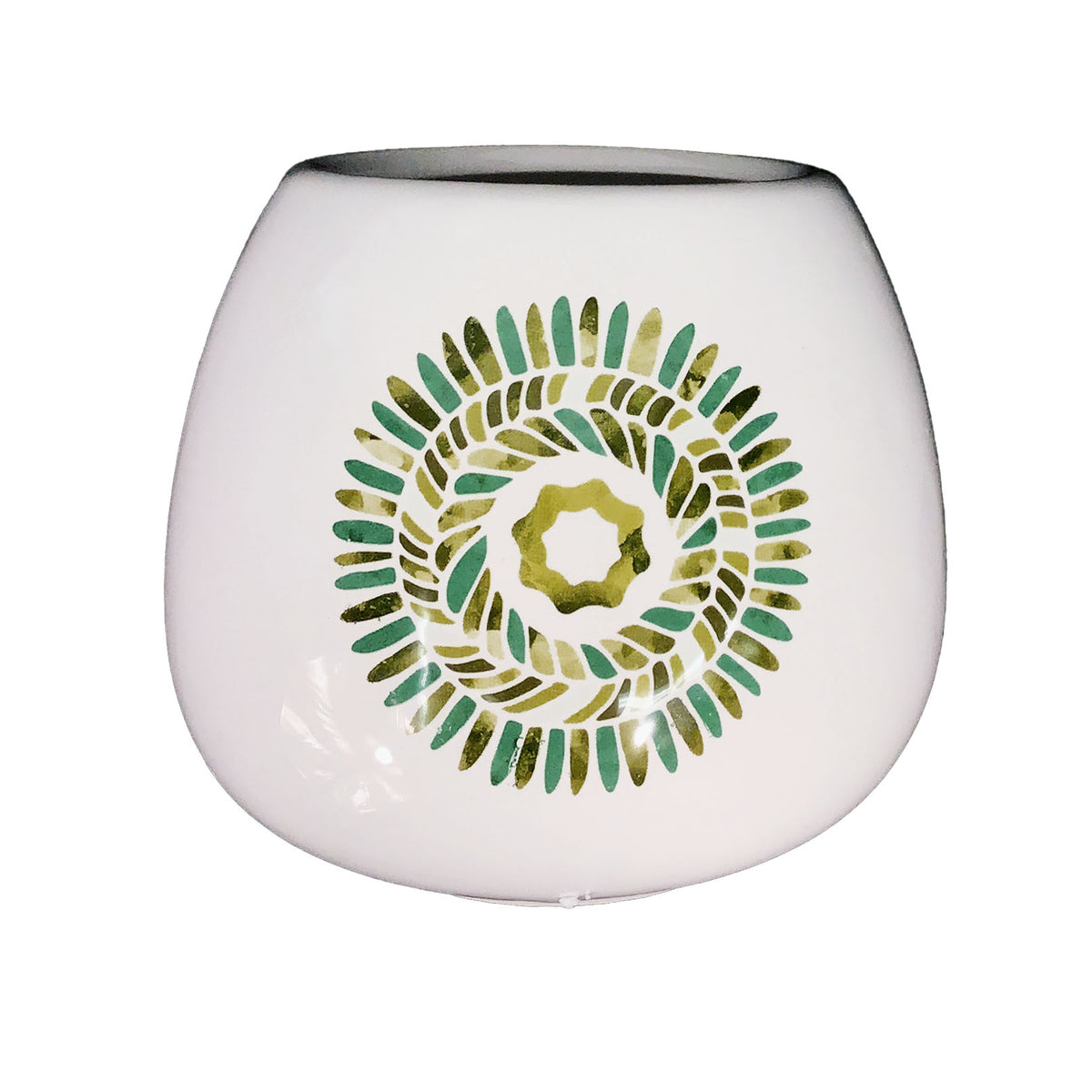 Pot, 4in, Ceramic, Blue & Green Mandala, 4 Styles