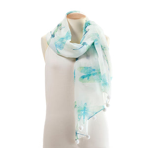 Ladies Fashion Scarf, Blue Reflections, 4 Styles