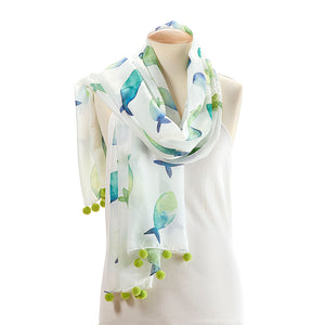 Ladies Fashion Scarf, Blue Reflections, 4 Styles