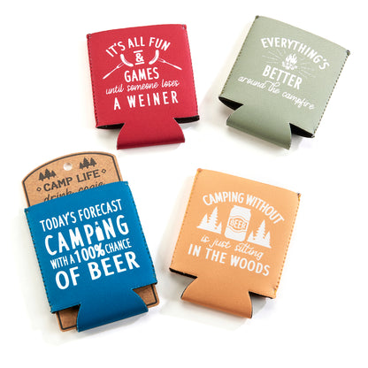 Camp Life Neoprene Beer Cozy, 4 Styles