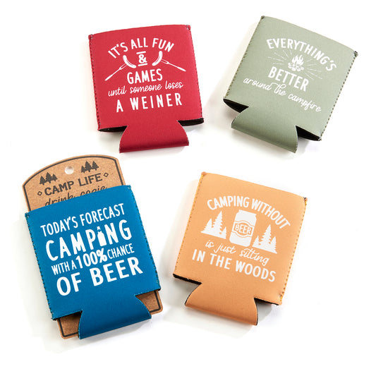 Camp Life Neoprene Beer Cozy, 4 Styles