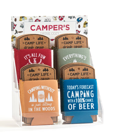 Camp Life Neoprene Beer Cozy, 4 Styles