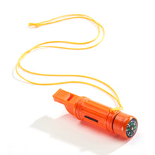 Load image into Gallery viewer, 5-in-1 Camping Whistle, Orange
