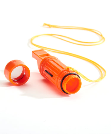 5-in-1 Camping Whistle, Orange