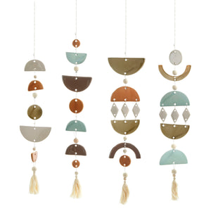 Geometric Desert Hanging Ceramic Decor, 4 Styles