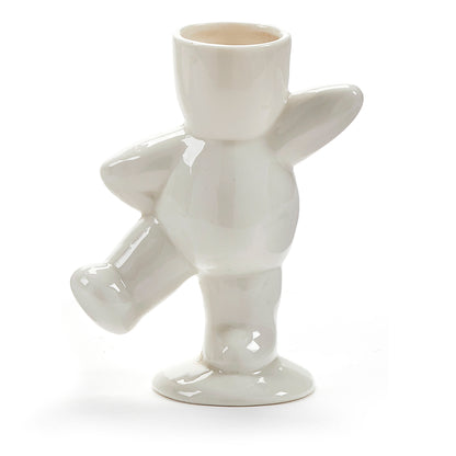 Pot, 2in, Ceramic, Standing Figurine, White