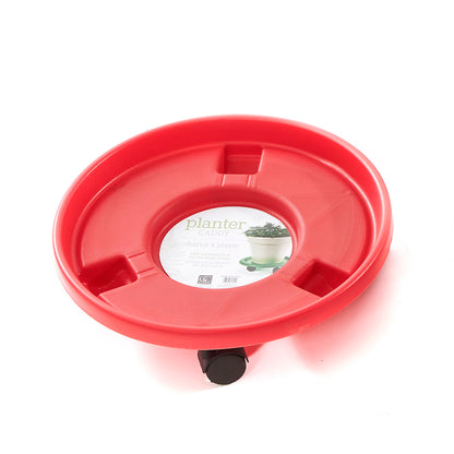Planter Caddy, Plastic, Rolling, Bright Colors