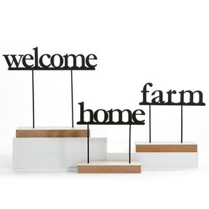 Farm Charm Tabletop Word Decor, 3 Styles