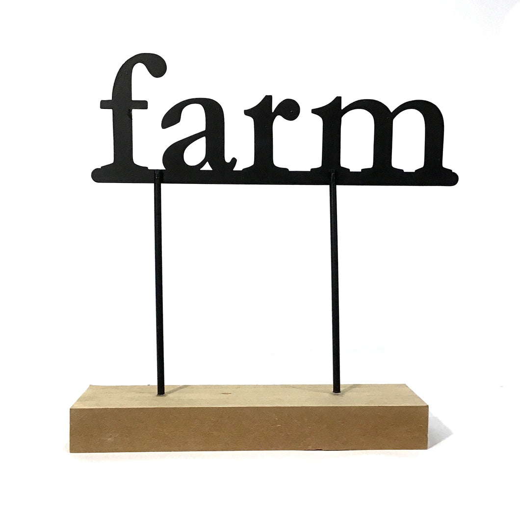 Farm Charm Tabletop Word Decor, 3 Styles