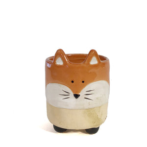 Pot, 2.5in, Ceramic, Forest Cabin Animal, 3 Styles