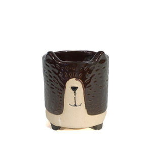 Pot, 2.5in, Ceramic, Forest Cabin Animal, 3 Styles