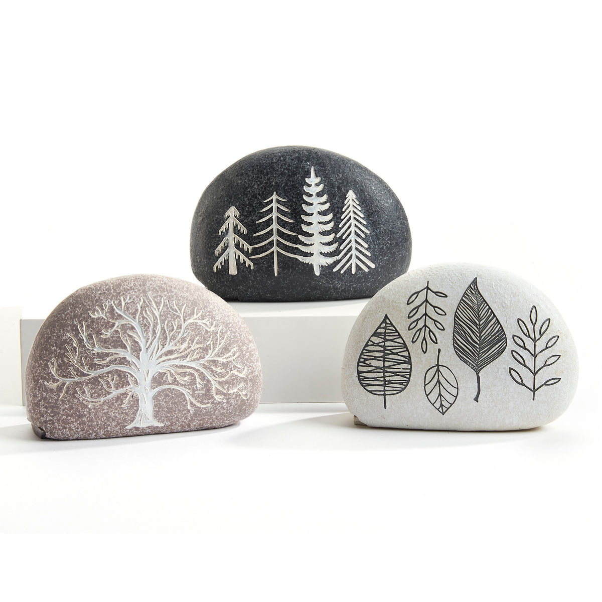 Nordic Summer Carved Stone-Look Key Hider