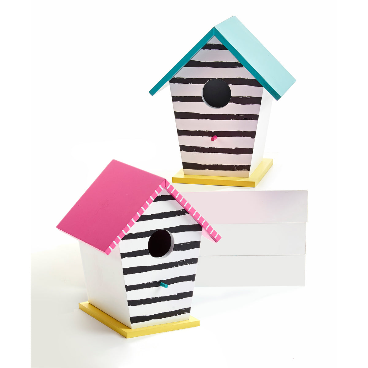 Sweet Summer Striped Birdhouse, 2 Styles