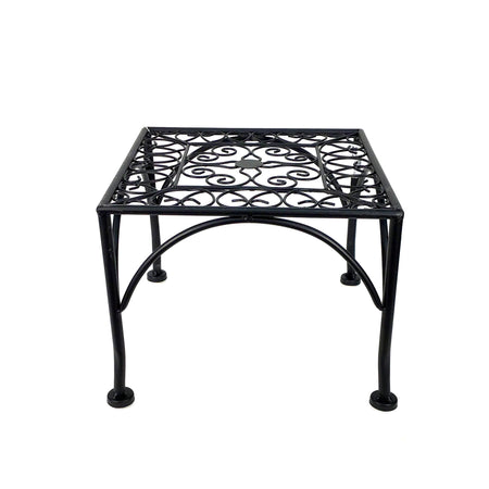 Metal Scroll Square Plant Stand, 14in