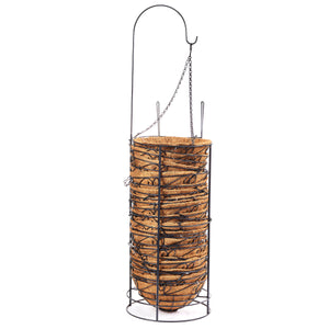 Planter, 12in, Metal Coco-Lined Hanging Basket