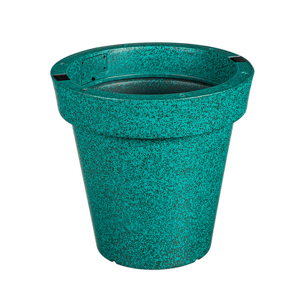 Planter, 16in, Solar Lit, Teal