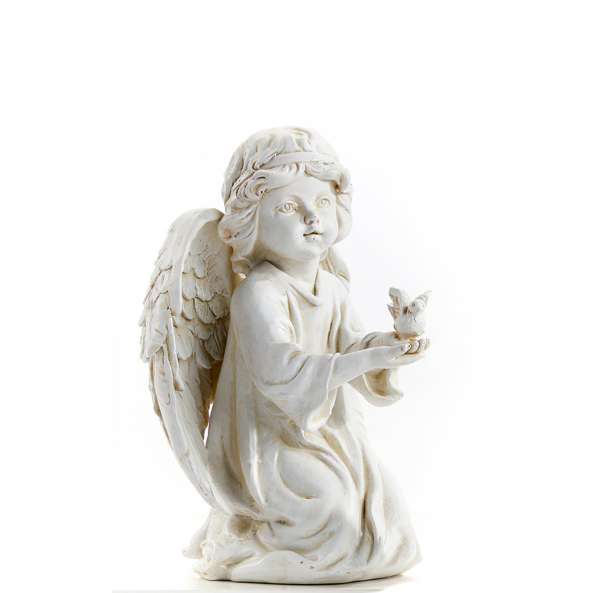 Polyresin Kneeling Angel Statue, 6in, 2 Styles