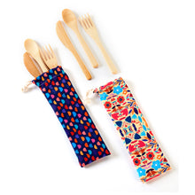Load image into Gallery viewer, Bamboo Utensil Set with Pouch, 2 Styles
