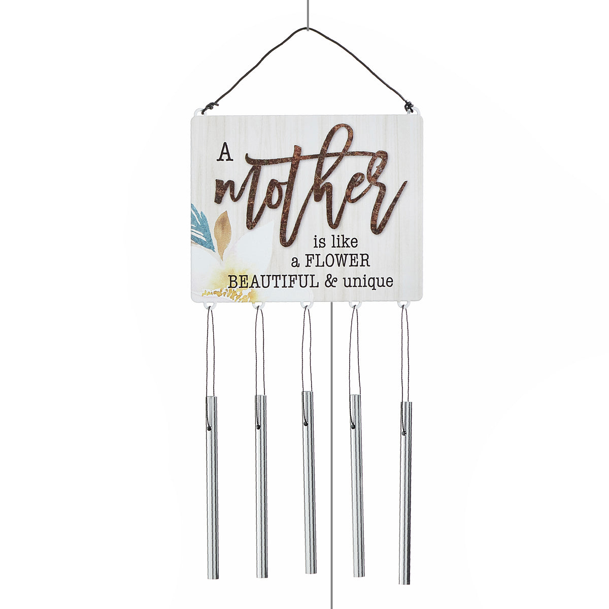 Mini Sentiment Sign Metal Wind Chime, 13in