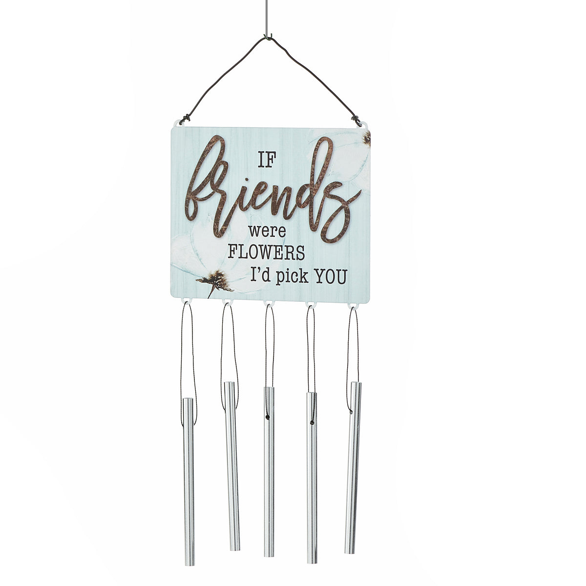 Mini Sentiment Sign Metal Wind Chime, 13in