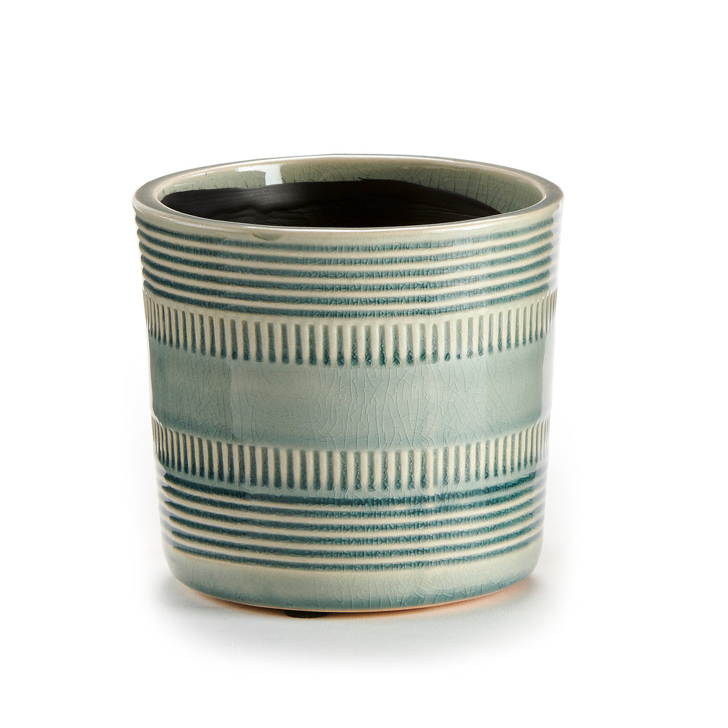 Pot, 3.5in, Ceramic, Be Blessed Striped Bands