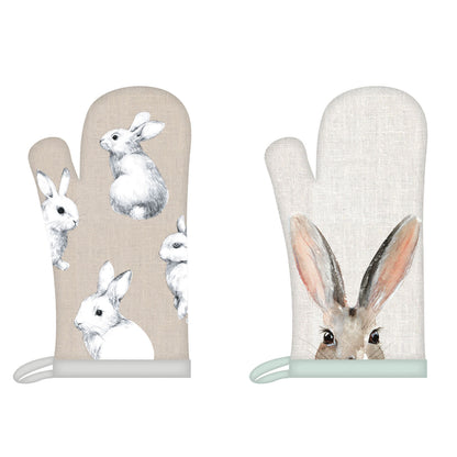 Cottontail Bunnies Cotton Oven Mitt, 2 Styles