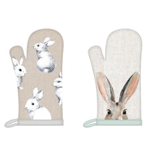 Load image into Gallery viewer, Cottontail Bunnies Cotton Oven Mitt, 2 Styles
