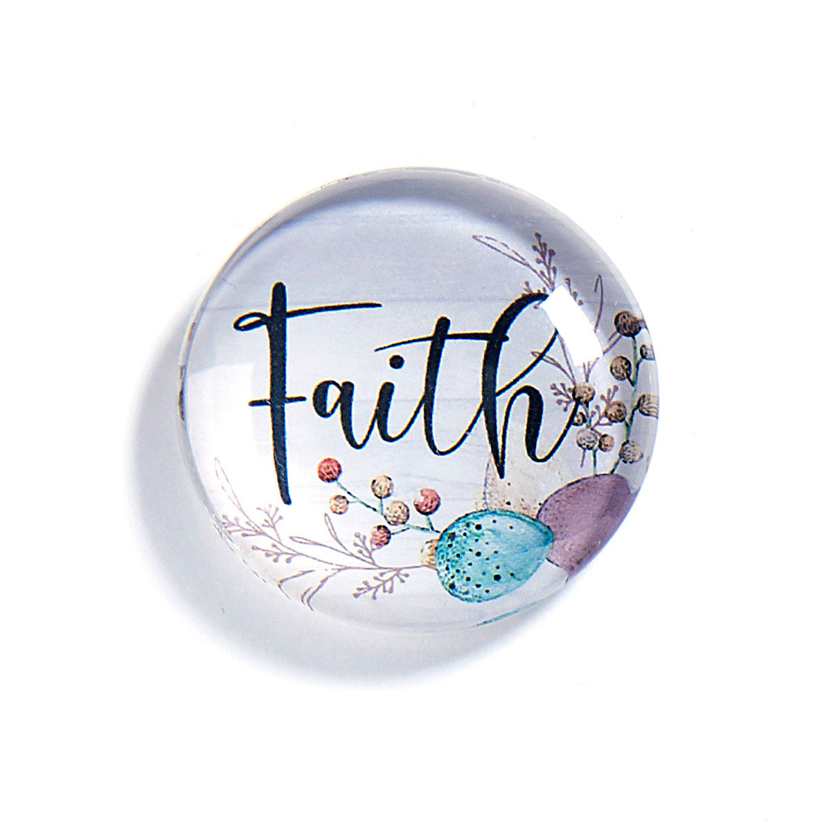 Cottontail Easter Sentiment Glass Token, 6 Styles