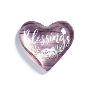 Cottontail Easter Sentiment Glass Token, 6 Styles