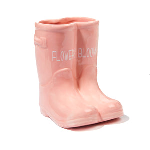 Spring Rubber Boots Ceramic Planter, 2 Styles