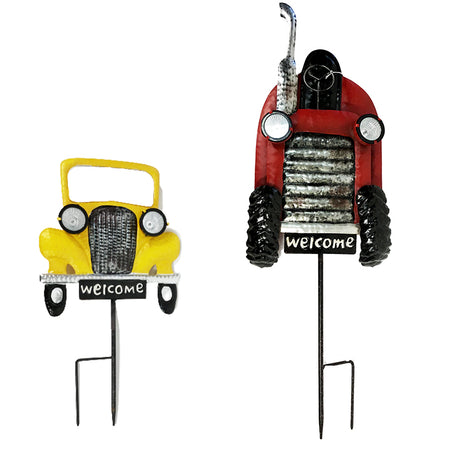 Solar Vintage Car/Tractor Garden Stake, 2 Styles