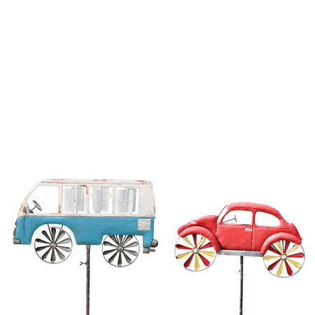 Vintage VW Bus/Bug Garden Spinner Stake, 2 Styles