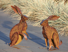 Load image into Gallery viewer, Metal Rustic Hare Statue, 2 Styles
