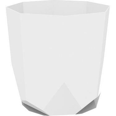 Planter, 10in, Tuxton Geometric, Casper White