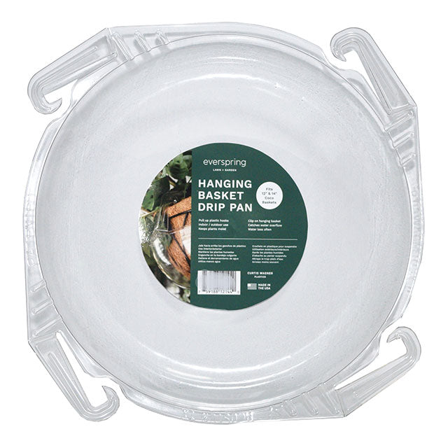 Saucer, 12/14in Coco Basket Hook-On, Clear