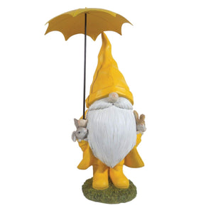 Polyresin Rainy Gnome Statue, 18.5in