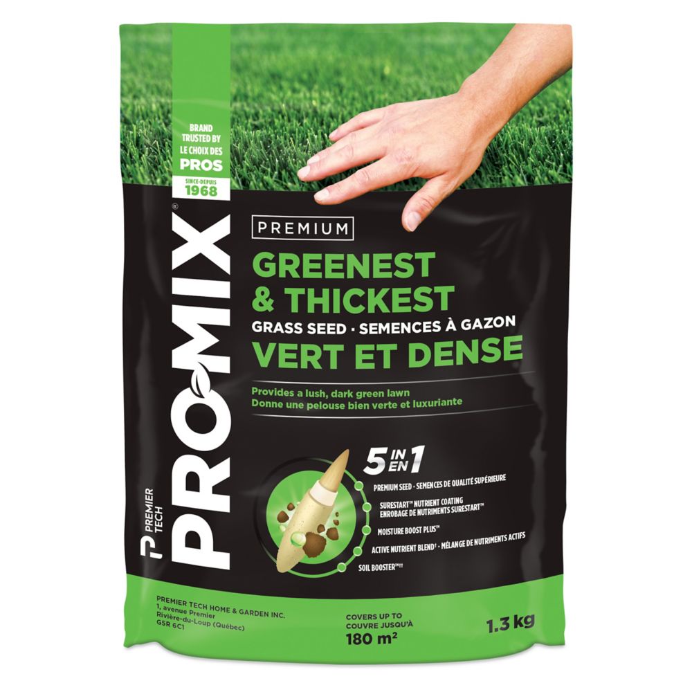 PRO-MIX Greenest & Thickest Grass Seed, 1.3kg