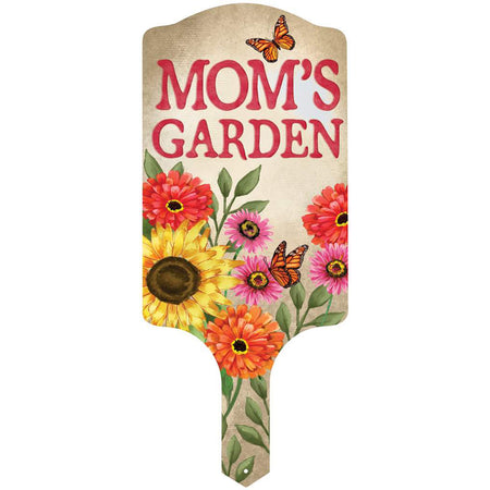Mom's Garden Sign Metal Stake, 15.5in