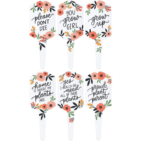 Metal Sign Plant Pick, Houseplant Themed, 6 Styles