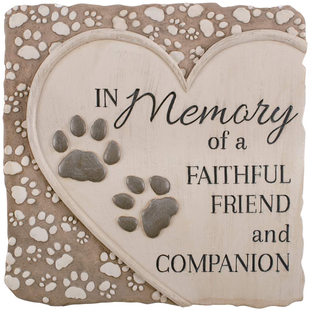 Square Garden Stone, 9.5in, Faithful Friend