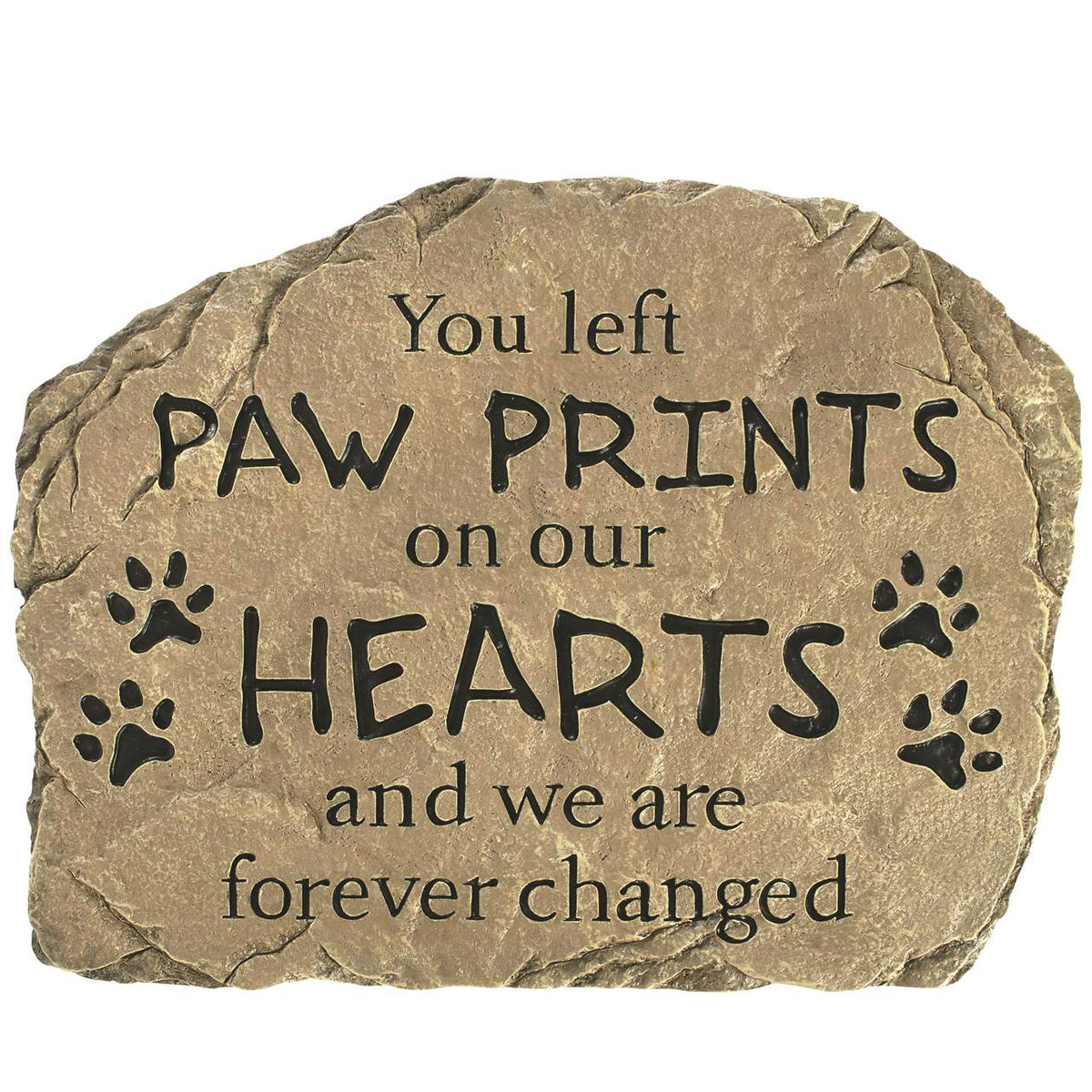 Garden Stone, 10.5in, Paw Prints Memorial, Sand