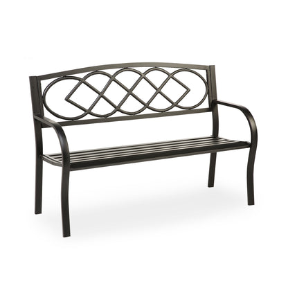 Celtic Knot Metal Garden Bench