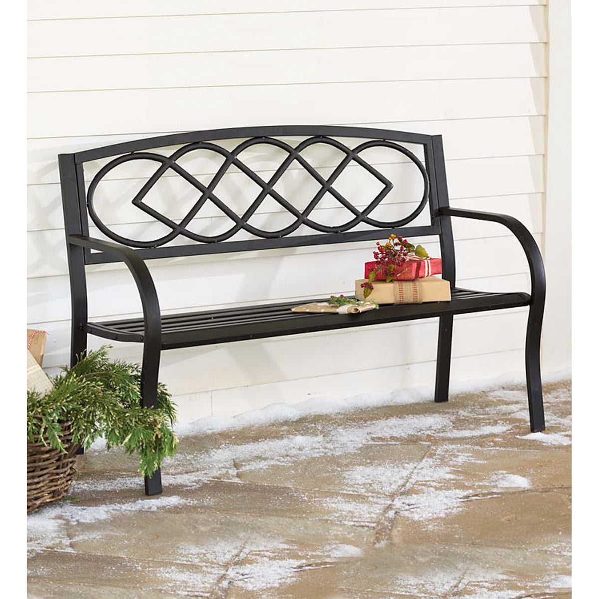 Celtic Knot Metal Garden Bench