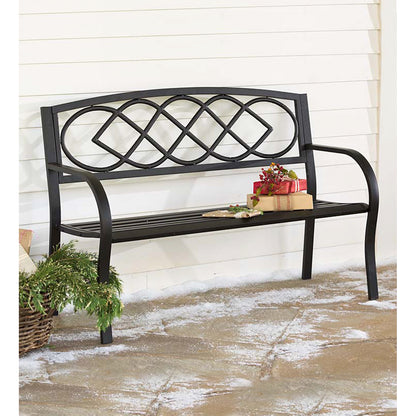 Celtic Knot Metal Garden Bench